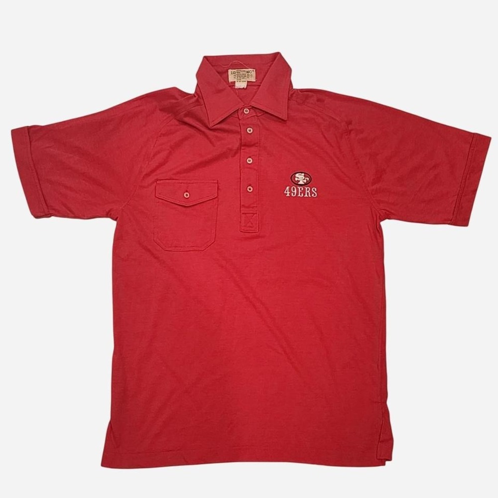 Vintage 70s San Francisco 49ers red polo shirt Logo 7